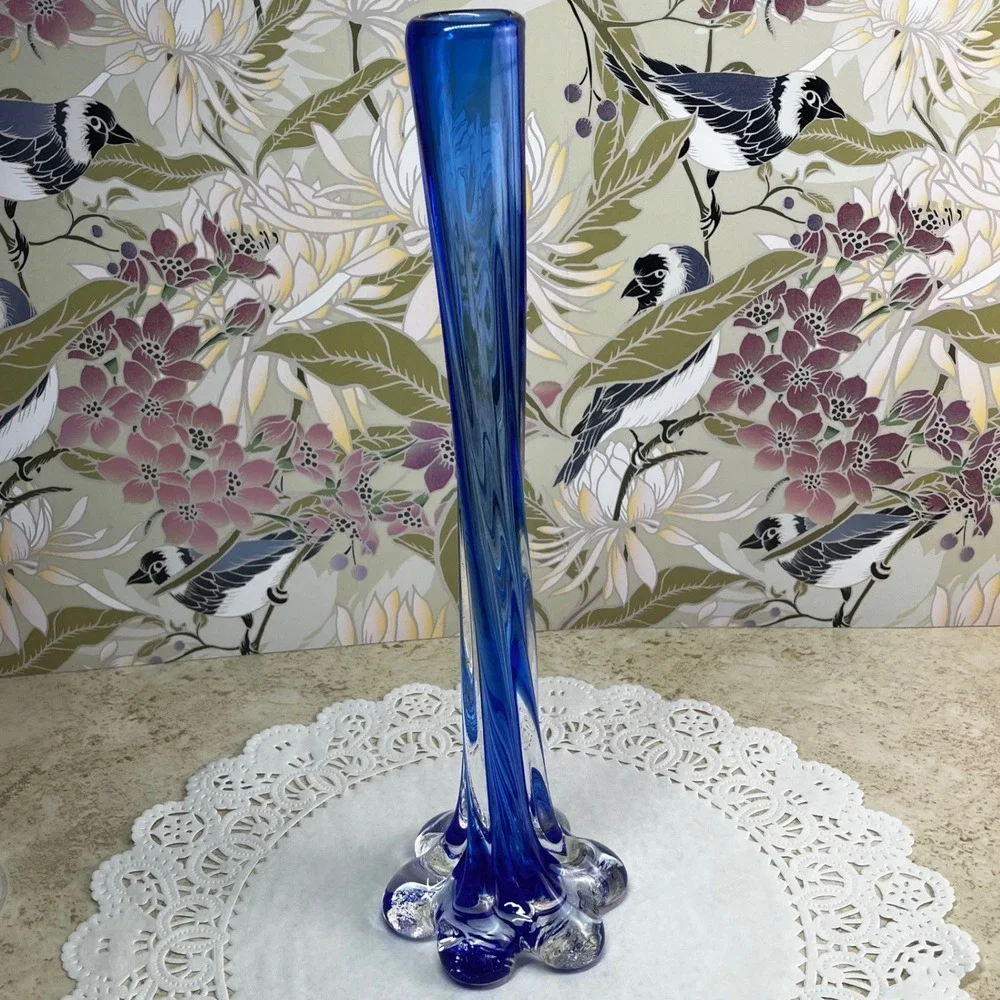 Art Glass Bud Vase 11.5